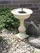 Belize Outdoor Solar Birdbath Fountain - Antique White