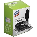 Dixie TM5W540 Wrapped Medium Weight Polystyrene Teaspoon, 5.6" Length, Black (Pack of 90)