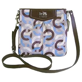 Coach Madison Signature Swinpack Crossbody Messenger Bag Purse 43316 Blue Periwinkle Multi