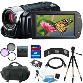 Canon VIXIA HF R21 HFR21 Full HD Camcorder with 32GB Internal Flash Memory + 16GB Deluxe Camorder Accessory Kit