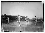 Photo Hick Cady of Boston Red Sox wins foot race with Jack O'Brien Boston Red Sox trainer, pin shorts, partially
