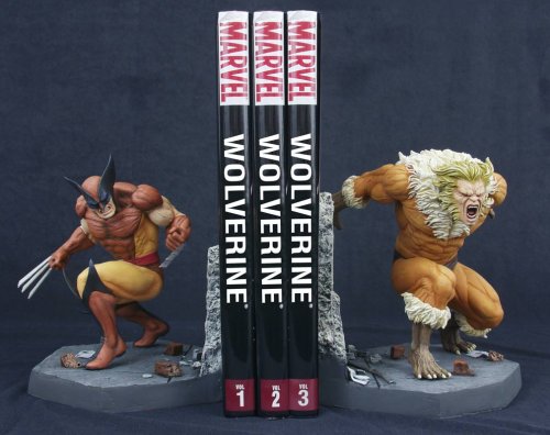 Childrens Toyshop  Toys : Marvel Wolverine v Sabretooth Bookend