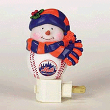 New York Mets 5" Snowman Night Light - MLB Baseball