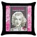 Throw Pillow Case Black of Marilyn Monroe Bequia Stamp - Grenadines of St. Vincent (Andy Warhol)