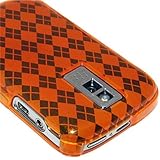 Amzer Luxe Argyle Skin Case for BlackBerry Bold 9000 (Orange)