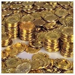Gold Coins (144 Pc) -Plastic Toy Coins for Pirate Parties!
