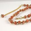 Handmade Murano Glass Bead Necklaces - Angela Orange
