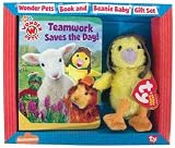 Teamwork Saves the Day!: Book and Beanie Baby Gift Set [With Beanie Baby Plush] [WONDER PETS TEAMWORK S-W/PLUSH]