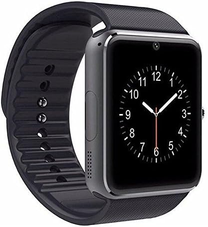 SmartWild Smart Watch GT08 Clock Sync Notifier With Sim Card Bluetooth Connectivity Smartwatch Phone For IOS Iphone 6 6s 5 5s SE Android Smartphone (Black)