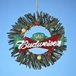 3.25" Happy Hour Budweiser Beer Christmas Wreath Ornament