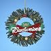 3.25" Happy Hour Budweiser Beer Christmas Wreath Ornament