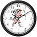 Cupid & Bow & Arrow - Cherub, Angel or Cupid Theme Wall Clock by WatchBuddy Timepieces (Hunter Green Frame)