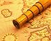 Wallmonkeys Peel and Stick Wall Decals - Spyglass on a Map - Removable Graphic 
