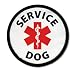 SERVICE DOG ADA Assistance Animal Medical Alert 2.5 inch Black Rim Sew-on Patch