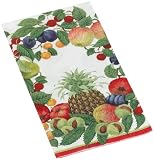 Caspari Pineapple Wreath Paper Guest Towel Package, Ivory