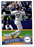 2011 Topps Opening Day Baseball Card #103 Jose Bautista - Toronto Blue Jays&Acirc;&nbsp; - MLB Trading Card&Acirc;&nbsp; In A Protective Screwdown Display Case!