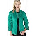Misses Sag Harbor Embroidered Faux Suede Shirt