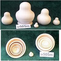 Plain Blank Unpainted Russian Nesting Doll * 5 pc / 1in * Paint yourself * u-505.m1
