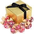 Romantic Hand Dipped & Decorated Gourmet Fortune Cookies- Gift Box of 12