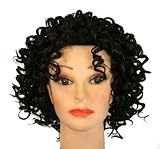 21 Short Off Black spirals synthetic wig