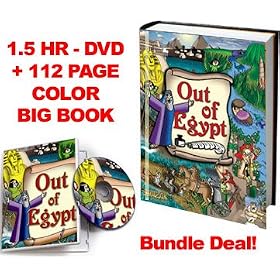 Out of Egypt - Hardcover Book Plus DVD Video - Relive the Epic Journey from Slavery to Freedom in this 112 Page Full Color Illustrated Story Book Plus 92 Minute Animated DVD Movie!
