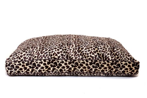 petLINENS Dog Bed Cover – Animal Print Slipcover, Leopard: 45″x36″x6″ Rectangular Cover