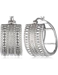 Bronze Multi-Row Textured Hoop Earrings