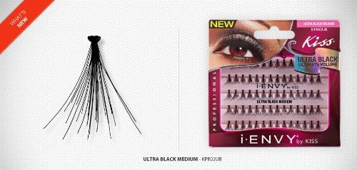 i envy individual eyelashes ULTRA BLACK MEDIUM KPE02UB (2pck)
