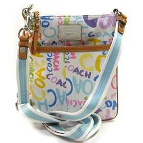AUTHENTIC COACH MULTI GRAFFITI BEACH SWING PACK 42622