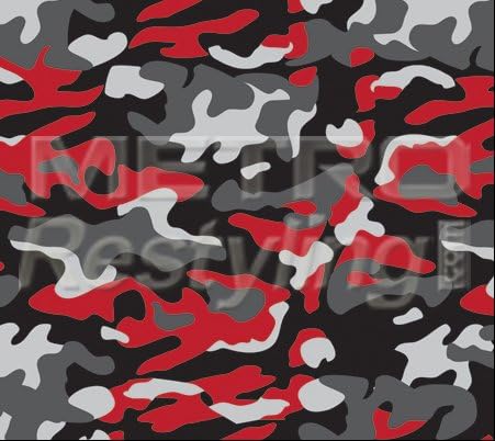 Small Red Tiger Camouflage Vinyl Wrap Decal Adhesive-Backed Sticker Film 48"x72"