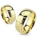 STR-0114 Stainless Steel Gold IP Laser Etched Lords Prayer Ring (10)