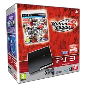 Sony PlayStation 3 Slim Console (320GB Model) with Virtua Tennis 4