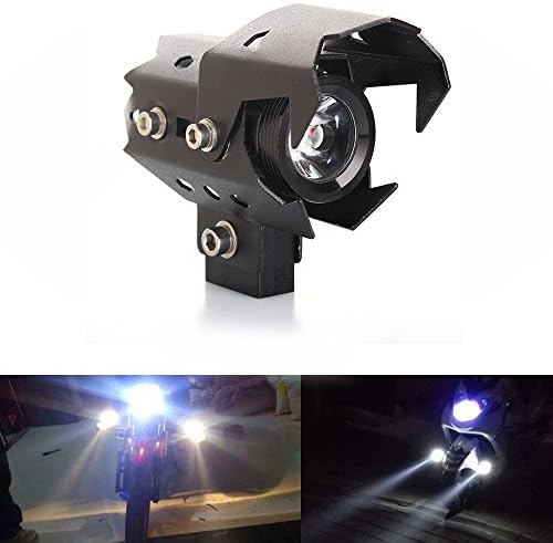 1PC U9 CREE LED Motorcycle headlight 125W 3000LM Driving DRL Fog Head Spotlight-Light White-High/Low Beam Flashing