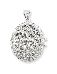 Sterling Silver CZ Locket