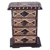 Textured-Top Rectangular Jewelry Chest