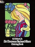 Art Nouveau stained glass coloring book