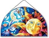 Joan Baker Designs AP505 Celestial Glass Art Panel, 16-1/2 by 10-1/2-Inch
