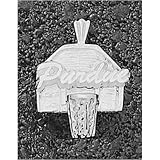 LogoArt Purdue Boilermakers Sterling Silver Backboard Pendant