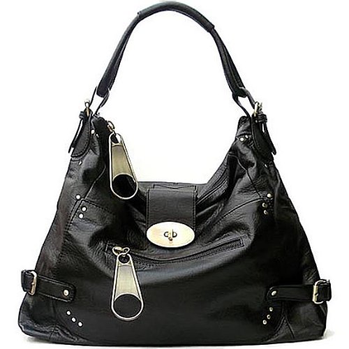 Serena Signature Stunningly Soft Hobo Handbag with Fring…