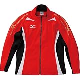 (ミズノ アスレチック)MIZUNO ATHLETIC ウオームアップシャツ A60SB100 A60SB100 62 レッド×ブラック×ホワイト XO