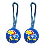 Kansas Jayhawks Zipper Pull Charm Tag Set Luggage Pet Id Ncaa