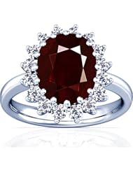 14K White Gold Cushion Cut Ruby Ring With Sidestones (GIA Certificate)