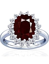 18K White Gold Cushion Cut Ruby Ring With Sidestones (GIA Certificate)
