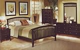 Cappuccino Finish Contemporary Queen Size Bedroom Set
