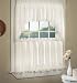 Battenburg Lace Trim Scalloped Ecru Window Curtain Tier Set