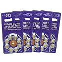 Hear-More 24k Gold-Plated Hearing Aid Batteries by Rayovac - Size 312 - 40 Batteries (5 8-pks)