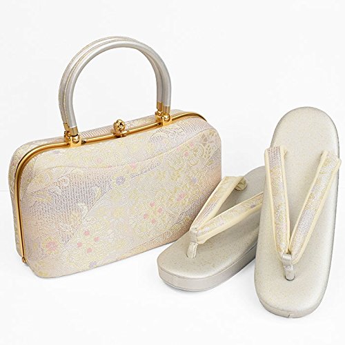 和ごころきもの屋　【紗織】ブランド【草履バッグセット】Ｍサイズ【帯地】パールトーン加工済【３枚芯】【日本製】和装バッグ　着物　バッグ　セット　フォーマル　単品　礼装　留袖　成人式　結婚式　訪問着　附下げ　振袖　bagset183