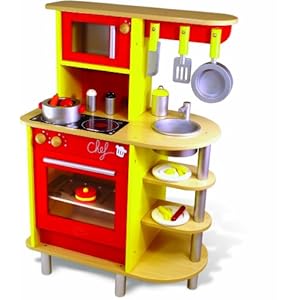 Wooden Play Kitchen on Vilac Large Wooden Play Kitchen  Amazon Co Uk  Toys   Games