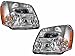 HEADLIGHTSDEPOT Headlights Set Compatible With Chevrolet Equinox 2005-2009 Chrome Housing Halogen Includes Left Driver and Right Passenger Side Headlamps