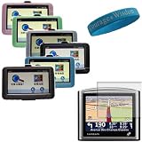 Deluxe Silicone Skin for GPS Garmin Nuvi 200w 250w 260w + Wisdom*Courage Wristband + Screen Protector for GPS 4.3 Inch Screen Display
